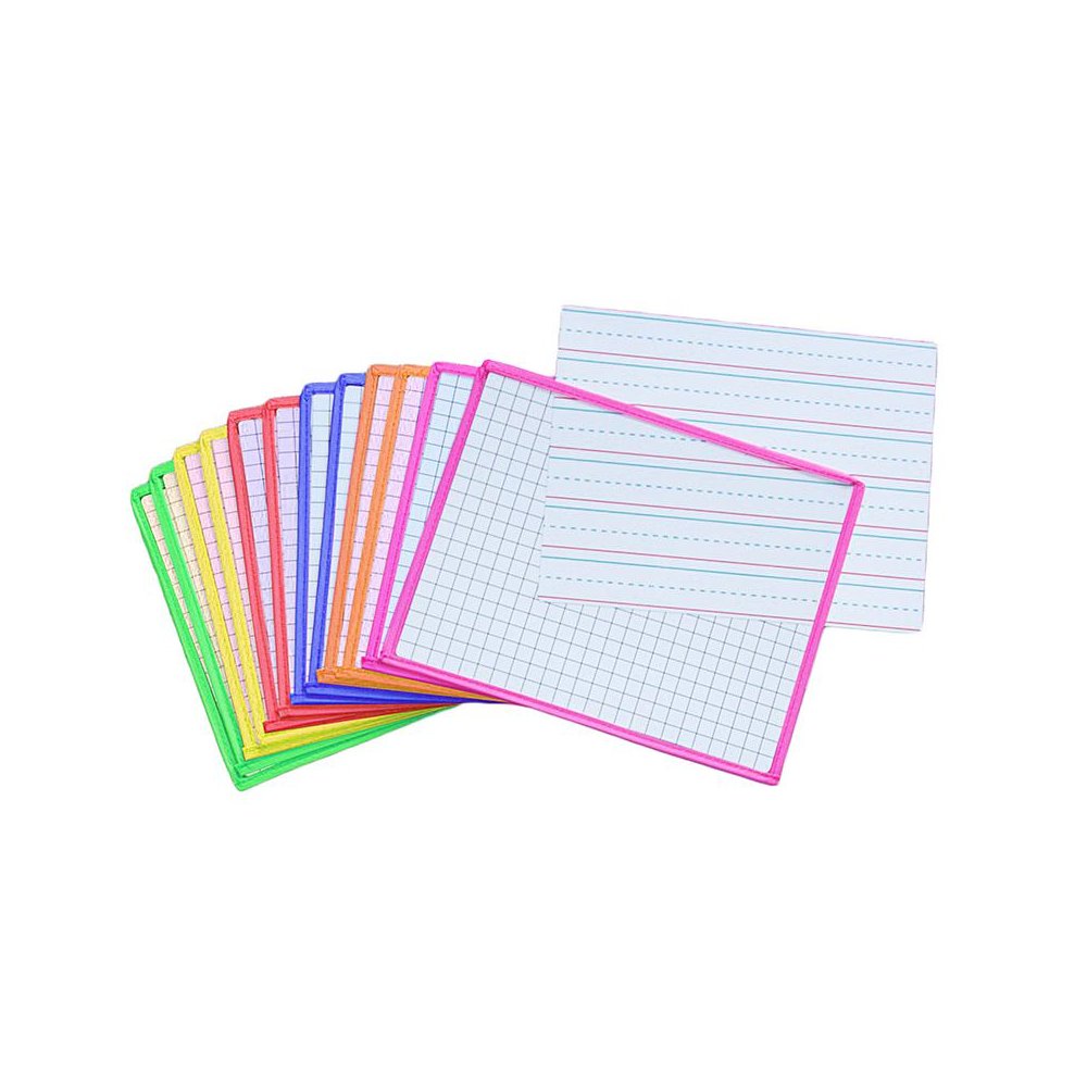 KLEENSLATE DRY ERASE BOARD 12PK SYS DRY ERASE SLEEVES 2 SIDE TEMPLATES. Picture 1