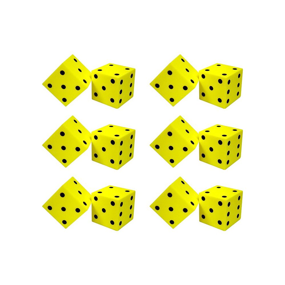 Dot Foam Dice Set, 2 Per Set, 6 Sets. Picture 1