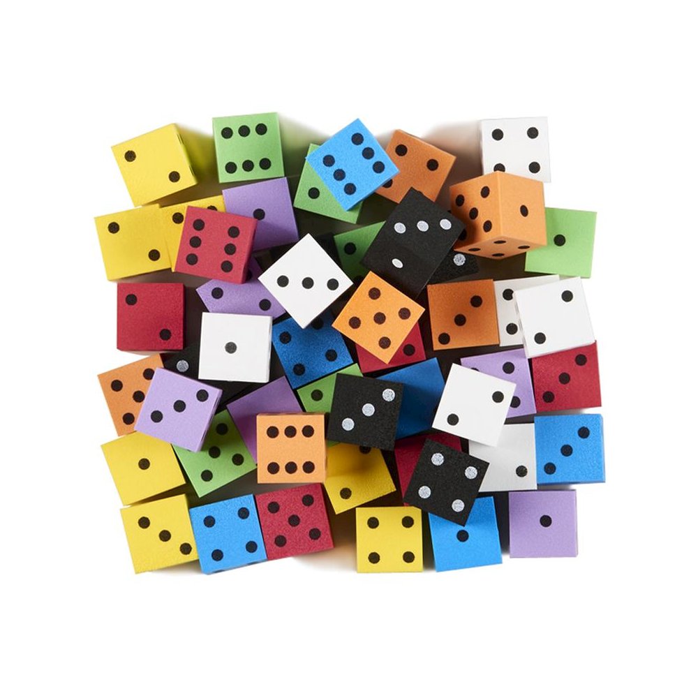 Asst 1In Foam Spot Dice Bag Of 50. Picture 1