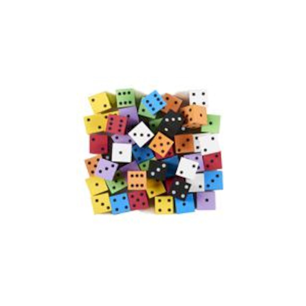 Asst 1In Foam Spot Dice Bag Of 50. Picture 2
