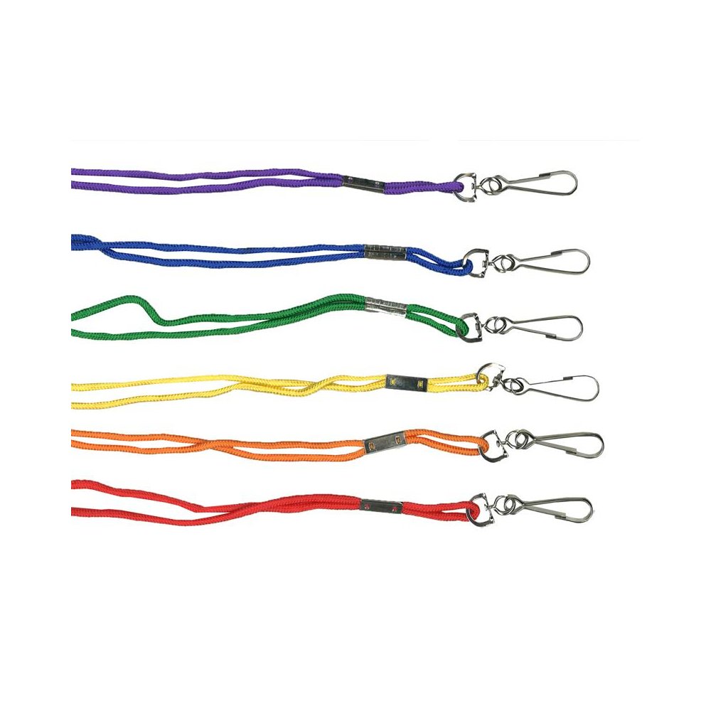 Rayon Lanyard, Assorted Colors, 12 Per Pack, 3 Packs. Picture 1