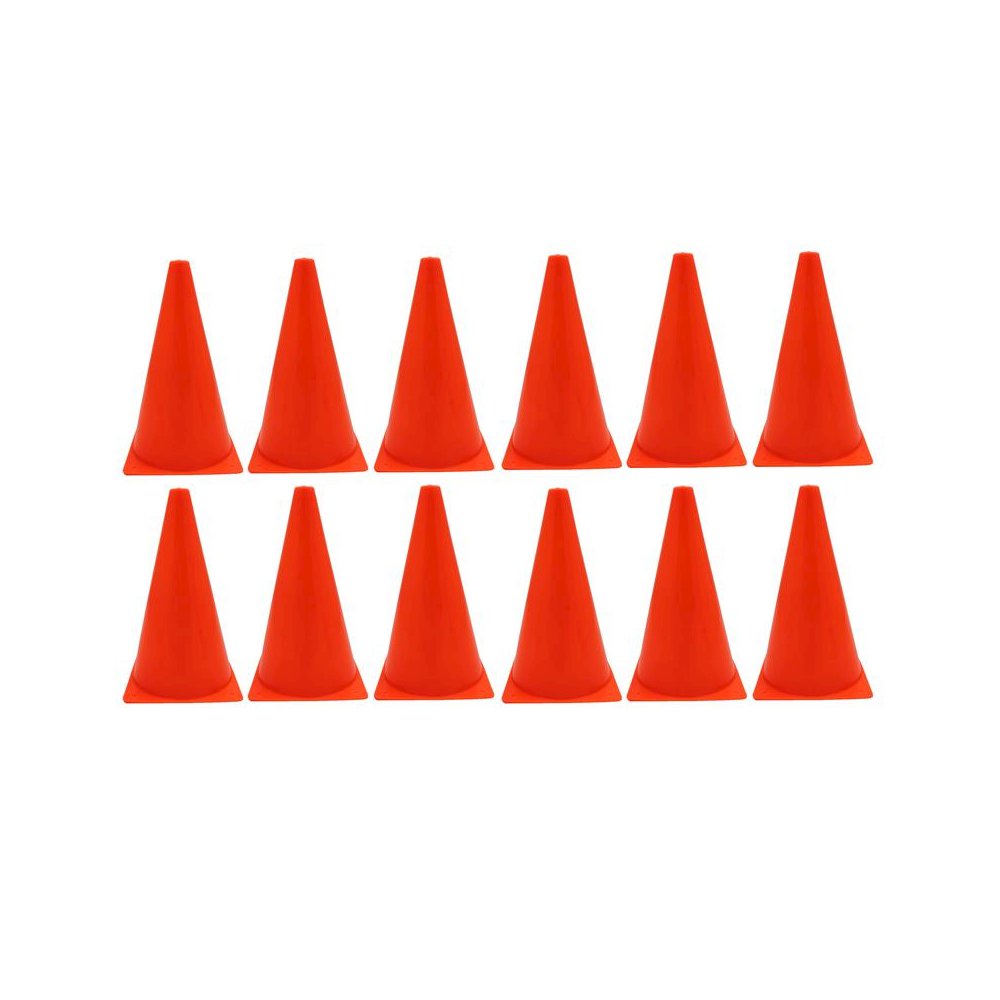 Safety Cone, 9" High With Base, Orange, Pack of 12. Picture 1