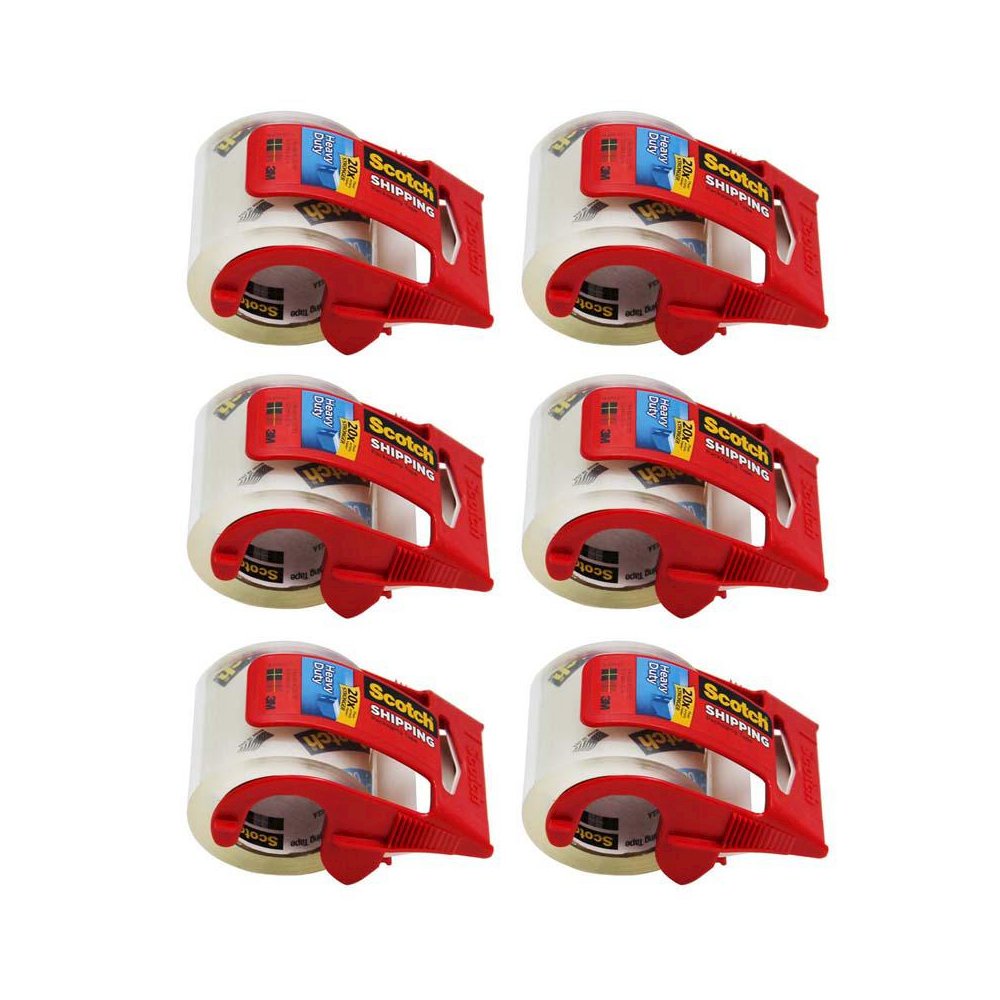 Heavy Duty Shipping Packaging Tape with Dispenser, 2" x 800", 6 Rolls. Picture 1