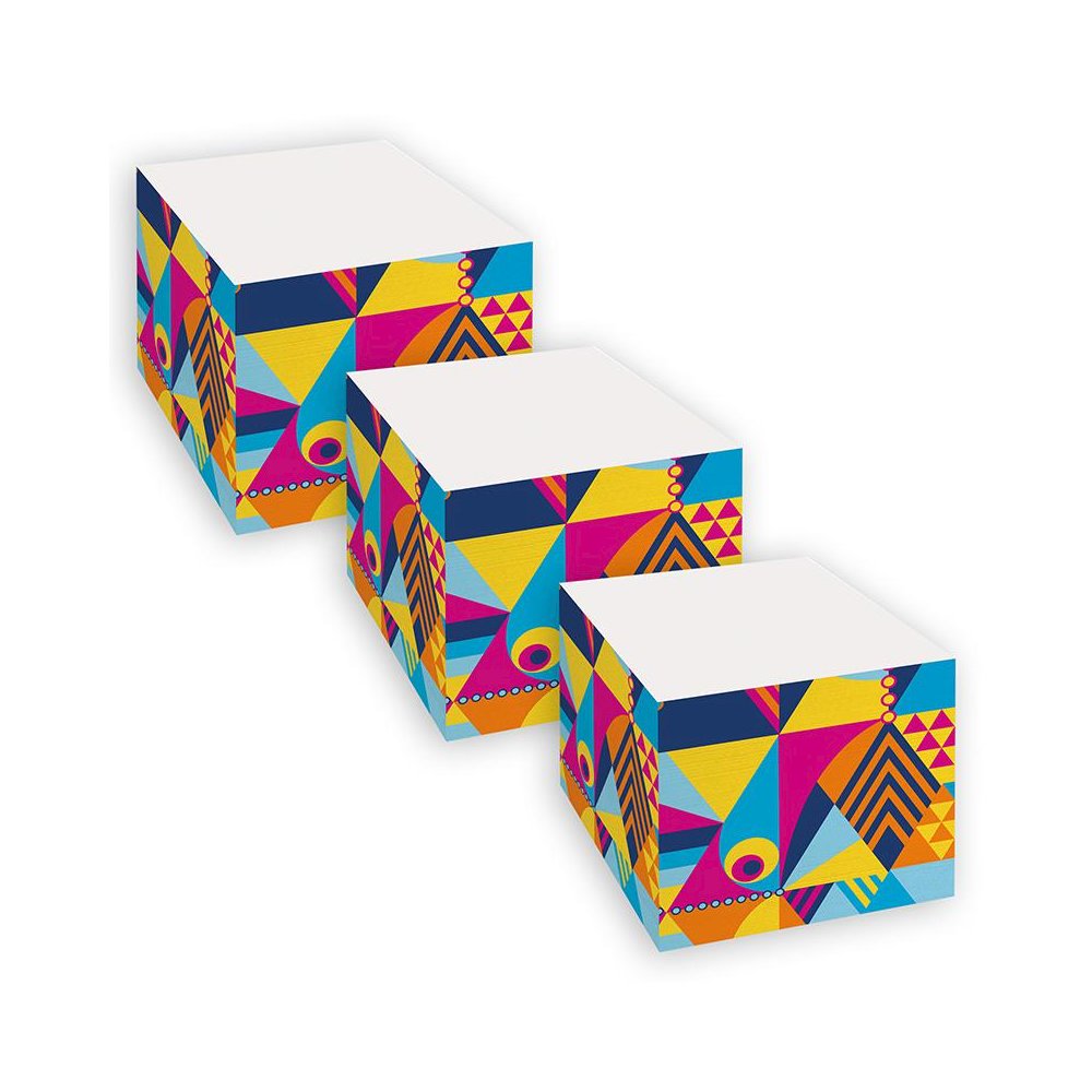 Notes Cube, Optimistic Brights Collection, 620 Sheets Per Cube, Pack of 3. Picture 1