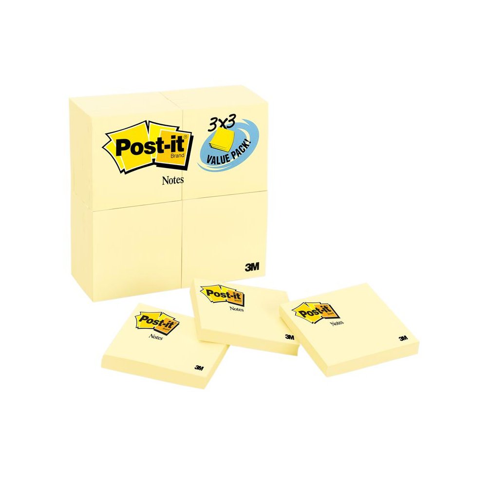 Post-It Notes Value Pk 24 Pads 3X3, Canary Yellow. Picture 1
