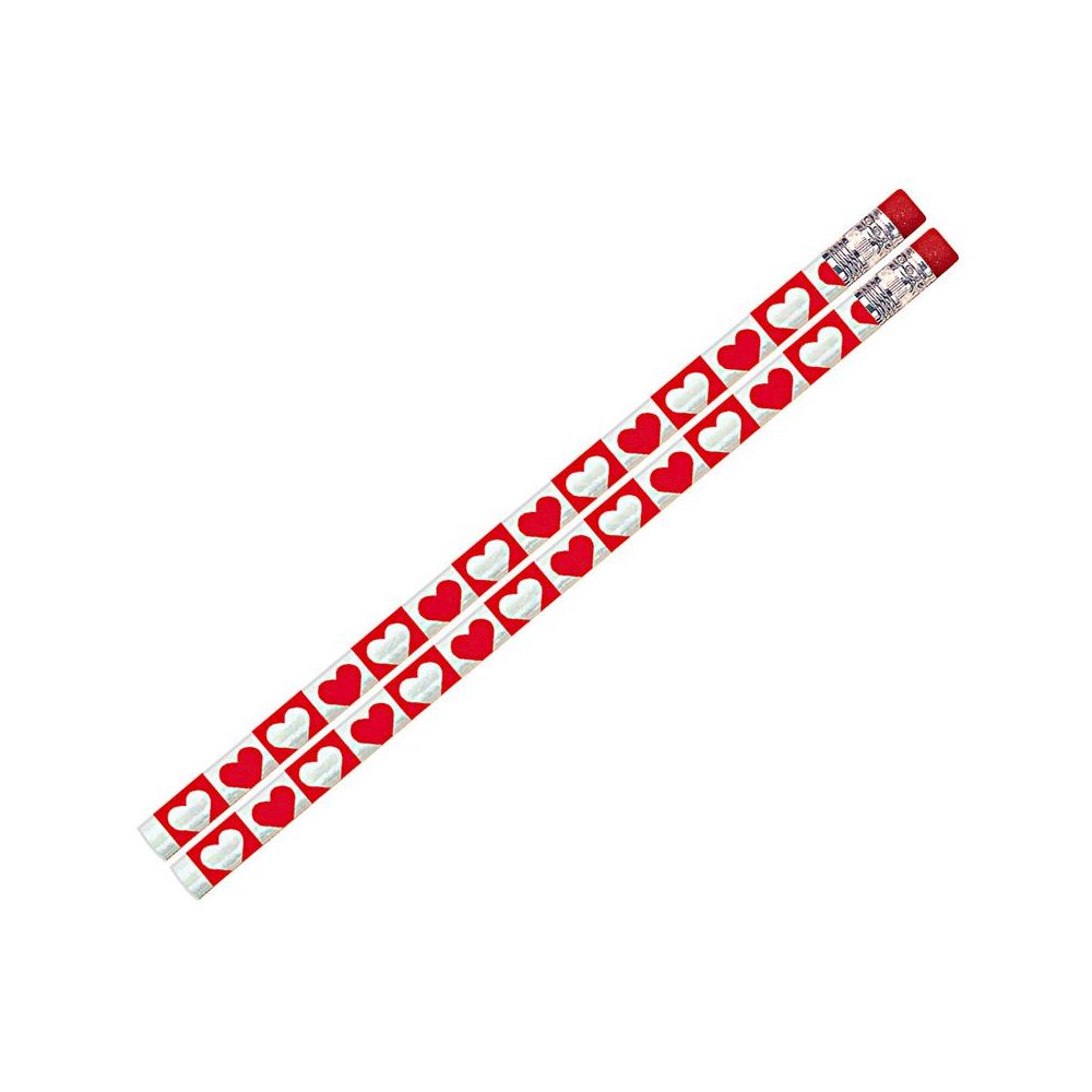 Hearts 'O Glitter Pencil, 12 Per Pack, 12 Packs. Picture 1