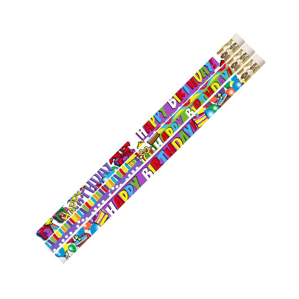 Birthday Supreme Motivational/Fun Pencils, 12 Per Pack, 12 Packs. Picture 1