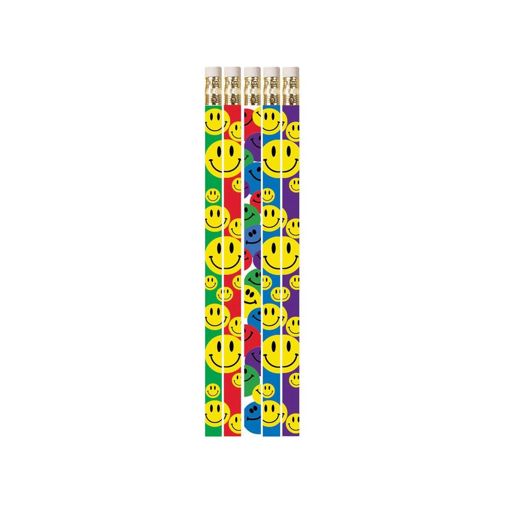 Happy Face Assorted Motivational Pencils, 12 Per Pack, 12 Packs. Picture 1