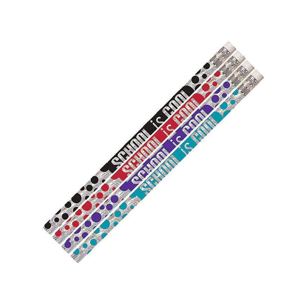 School is Cool Motivational Pencil, 12 Per Pack, 12 Packs. Picture 1