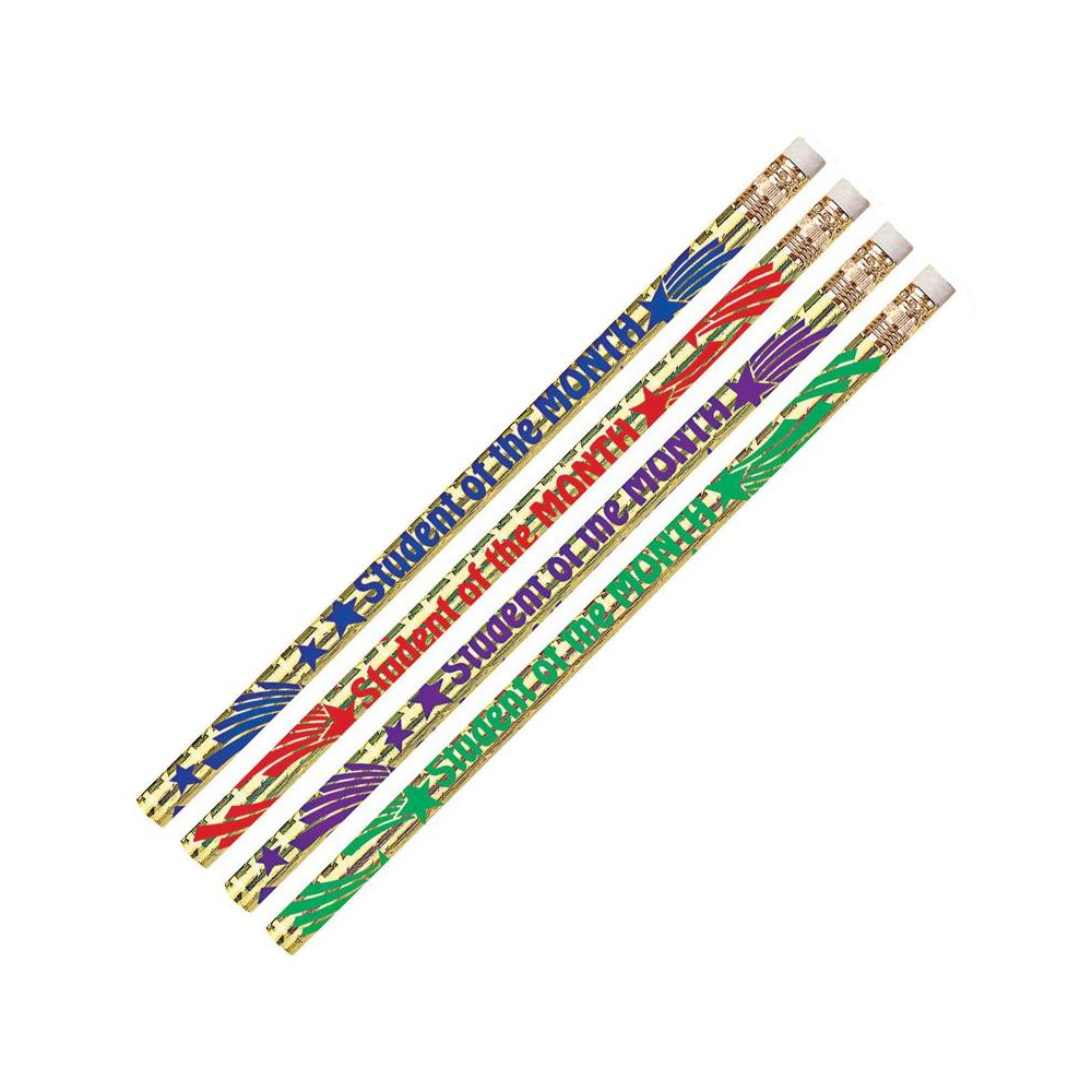 Student of the Month Motivational Pencils, 12 Per Pack, 12 Packs. Picture 1