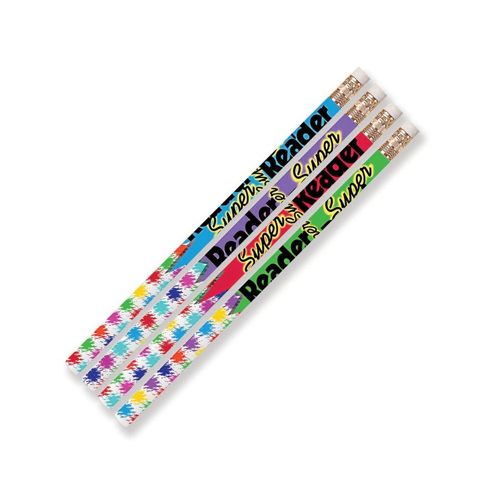 Super Reader Motivational Pencils, 12 Per Pack, 12 Packs. Picture 1