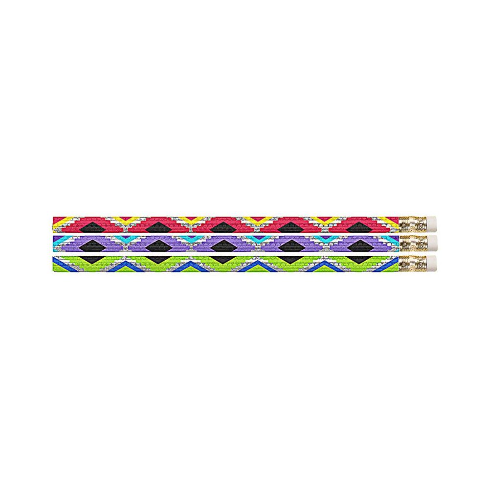 Geometric Glitz Motivational Pencil, 12 Per Pack, 12 Packs. Picture 1