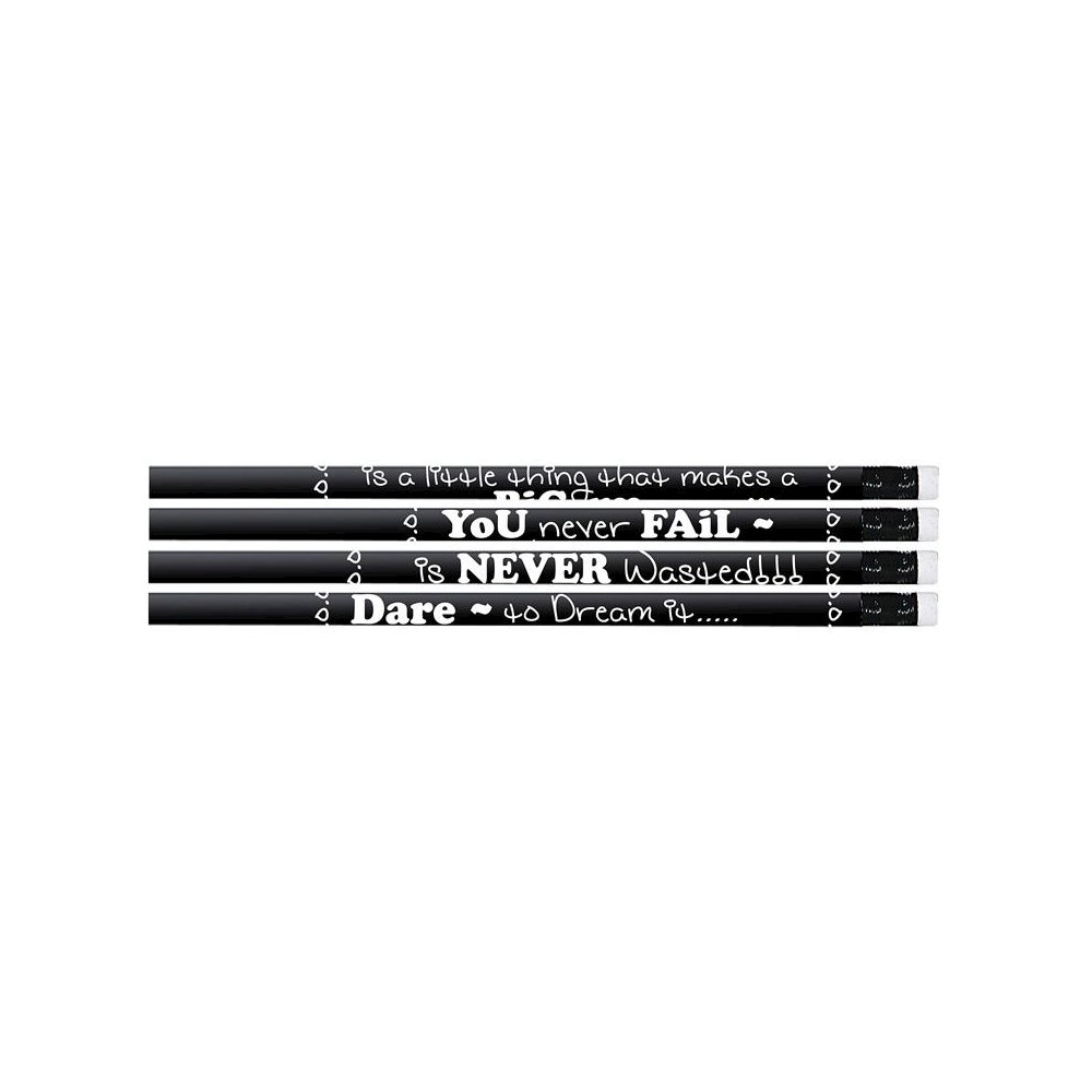 Chalkboard Talk Motivational Pencil, 12 Per Pack, 12 Packs. Picture 1