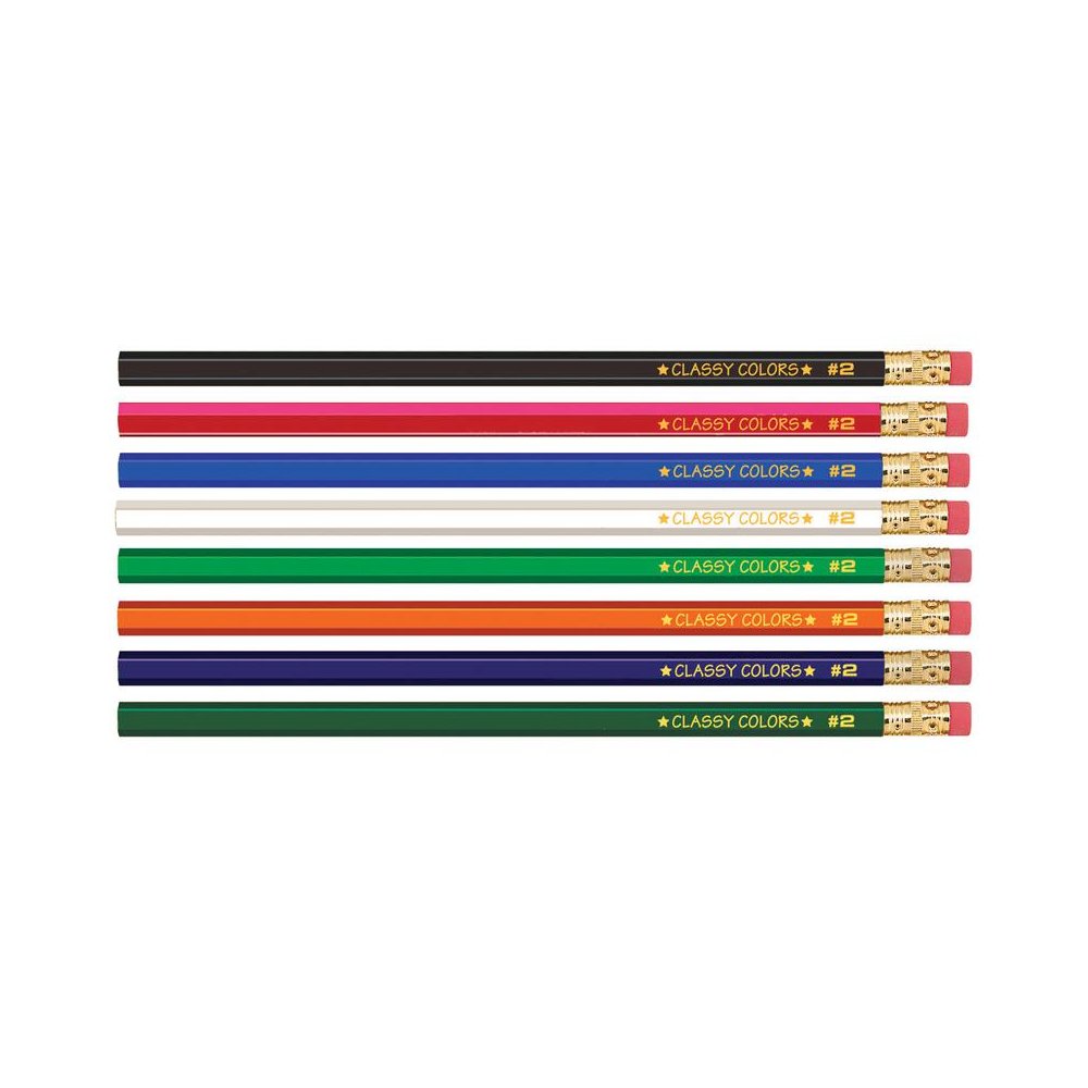 No. 2 Wood Case Hex Pencil, Assorted Colors, 12 Per Pack, 12 Packs. Picture 1