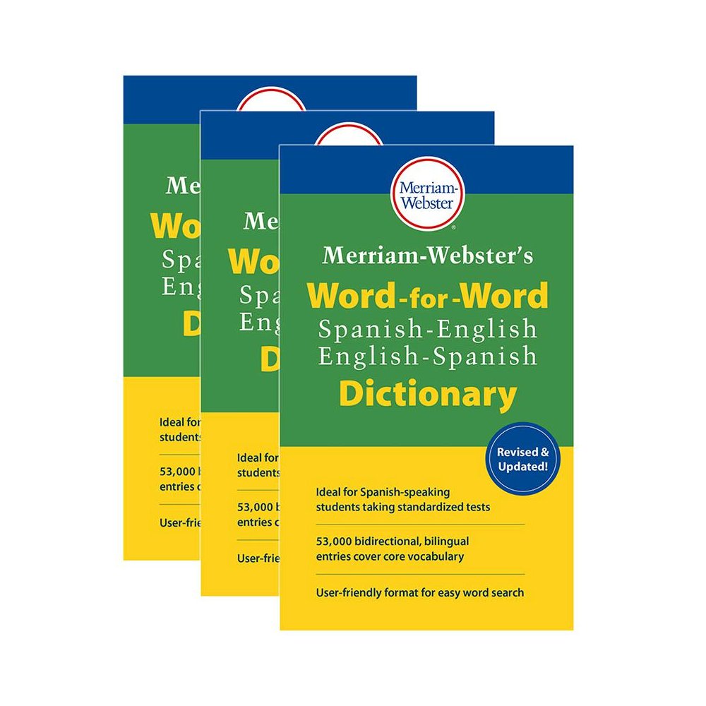 Merriam-Webster's Word-for-Word Spanish-English Dictionary, Pack of 3. Picture 1