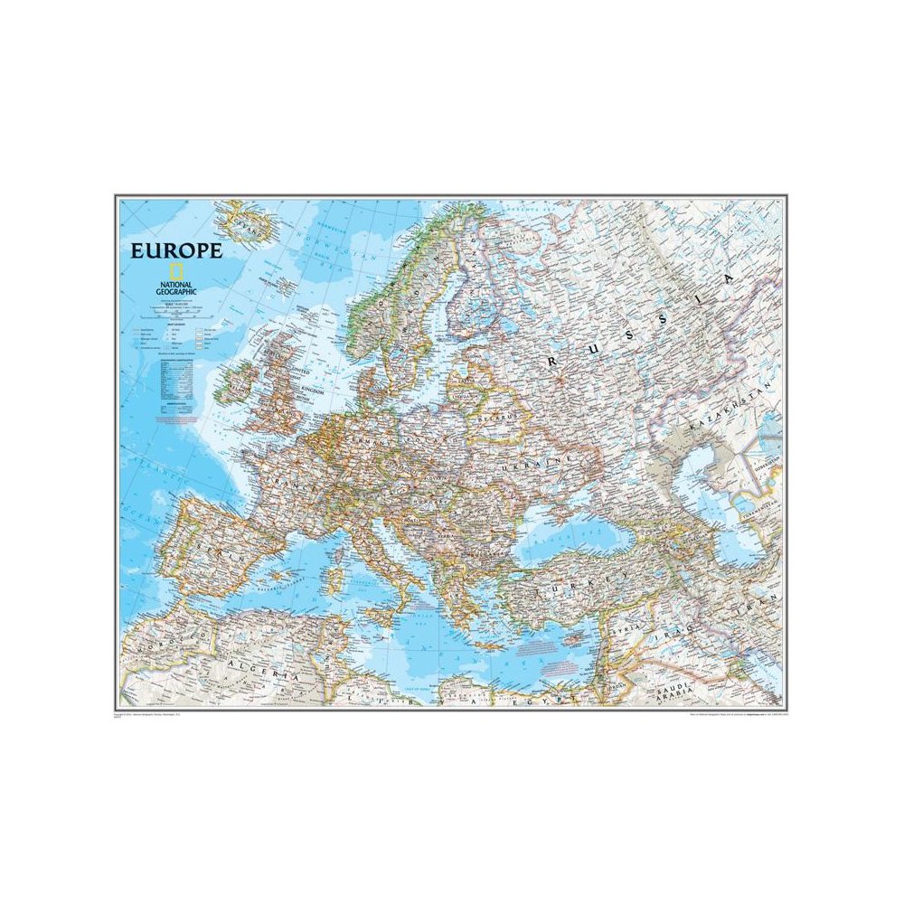 Europe Wall Map 30 X 24. Picture 1