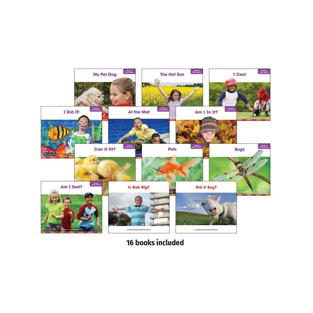 Decodable Readers Fluency Grade K-1 Short Vowels, 16 Books. Picture 1