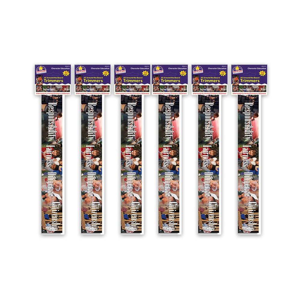 All Around the Board Trimmers, Character Education, 43 Feet Per Pack, 6 Packs. Picture 1