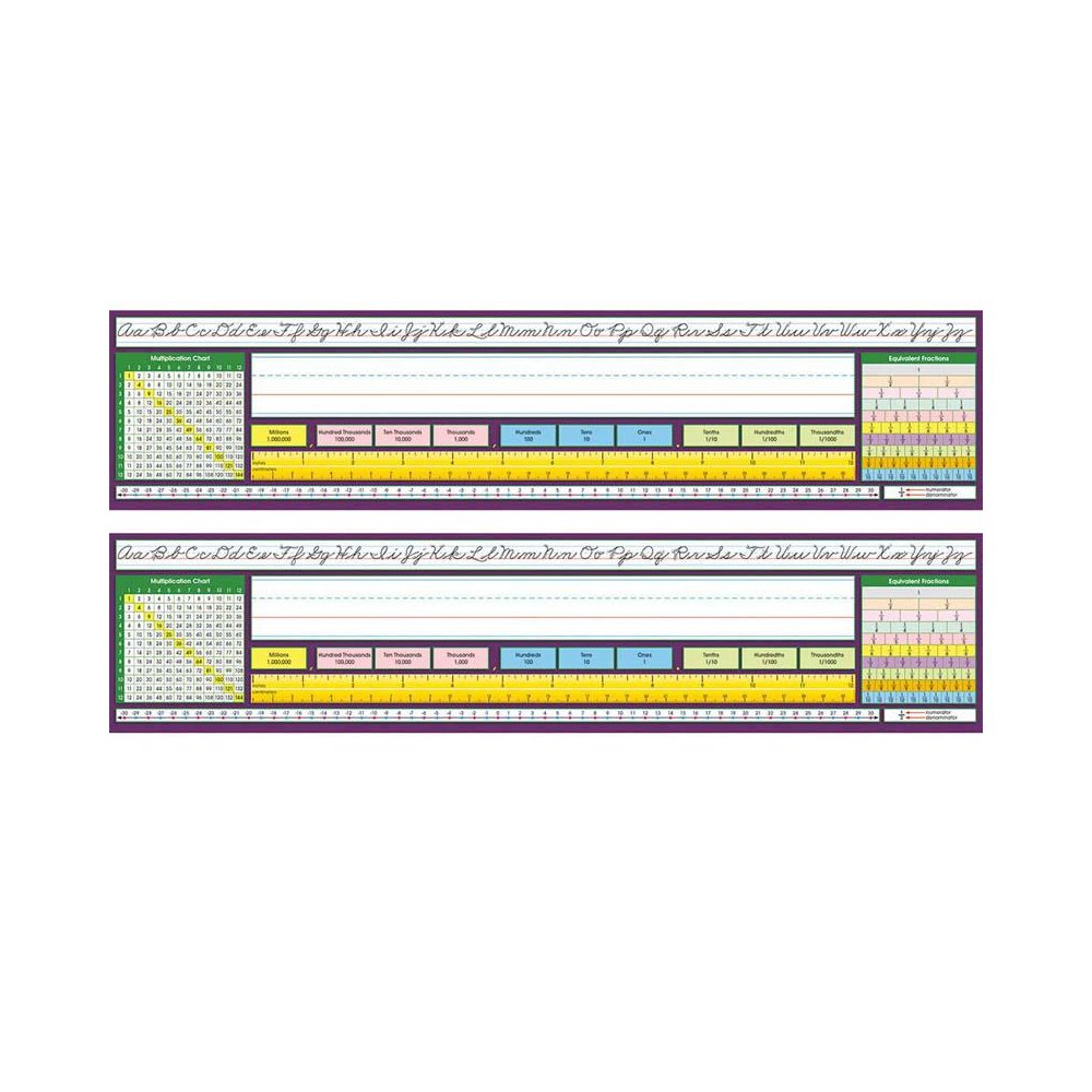 Adhesive Intermediate Traditional Cursive Desk Plates, 36 Per Pack, 2 Packs. Picture 1