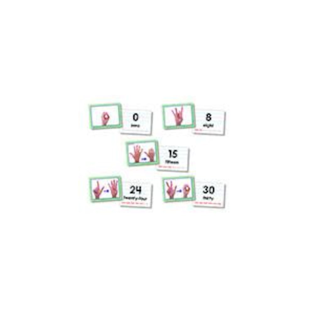 AMERICAN SIGN LANGUAGE CARDS NUMBER 0-30. Picture 2