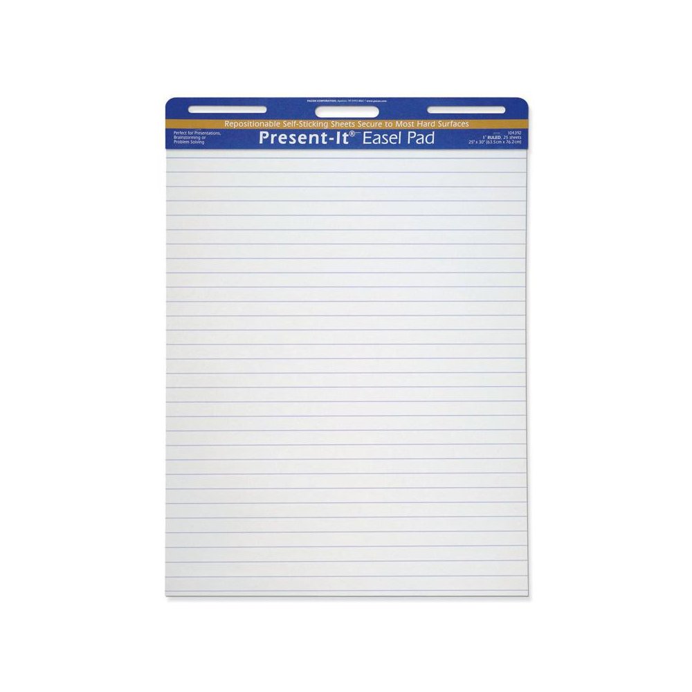 Present It Easel Pad 1In Ruled, 25Shts 25X30. Picture 1