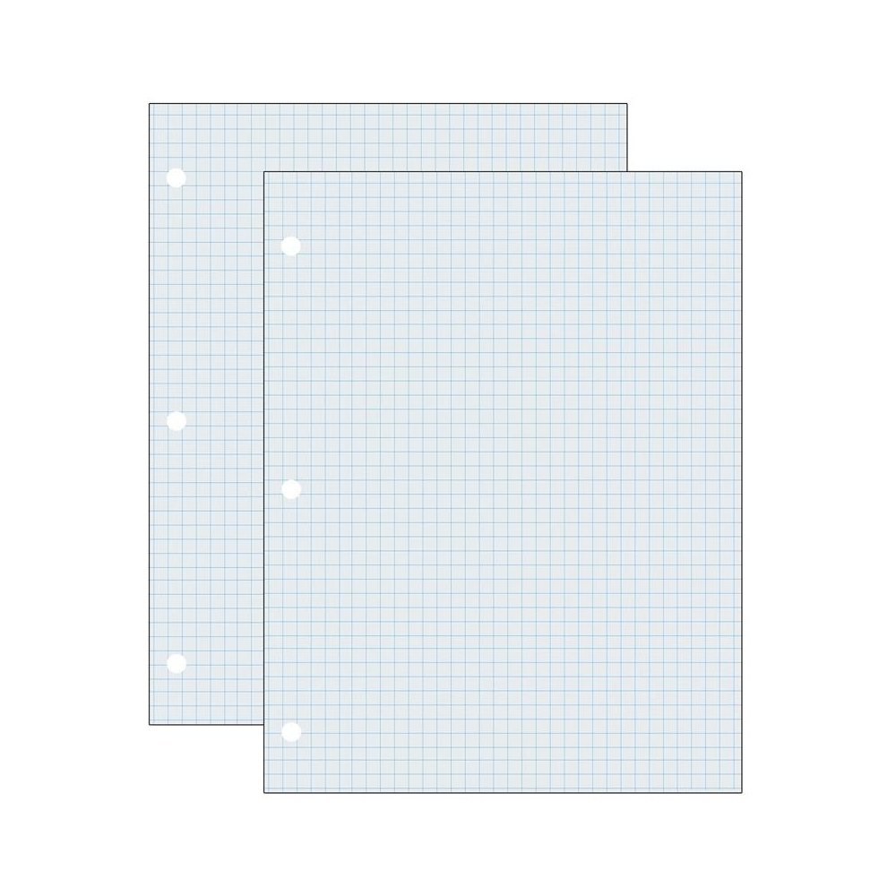 Graphing Paper, White, 2-sided 1/4" Quadrille Ruled 500 Sheets Per Pack, 2 Packs. Picture 1