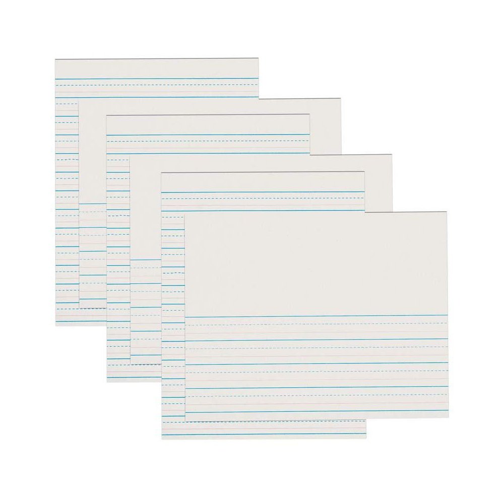 Newsprint Handwriting Paper Skip-A-Line Grades 2-3, 500 Sheets Per Pack, 3 Packs. Picture 1