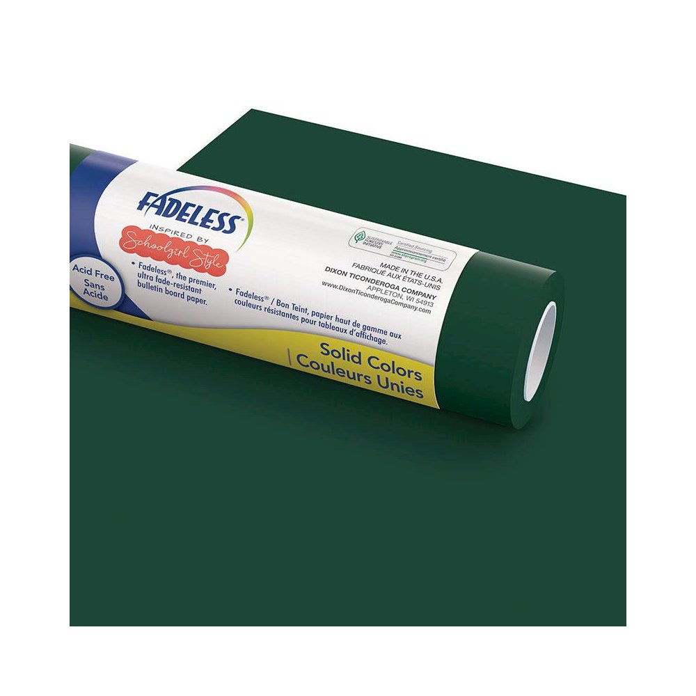 Schoolgirl Style Bulletin Board Paper, 48" x 50' Roll, Enchanted Garden. Picture 1