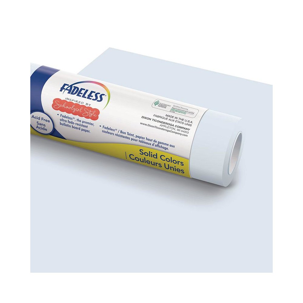 Schoolgirl Style Bulletin Board Paper, 48" x 50' Roll, Cotton Candy Cloud. Picture 1