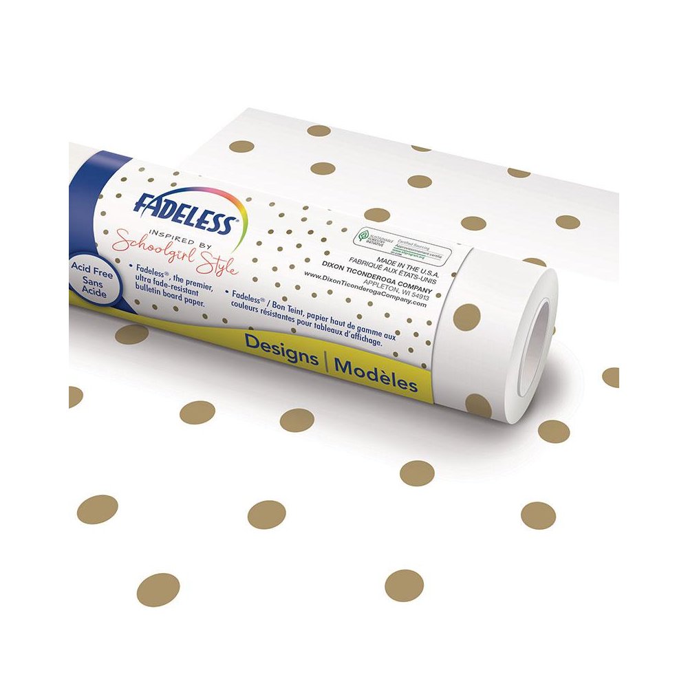 Schoolgirl Style Bulletin Board Paper, 48" x 50' Roll, Little Miss. Picture 1