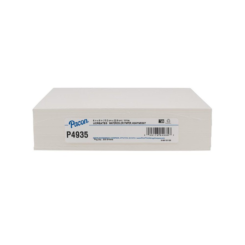 Watercolor Paper, White, 90 lb., 6" x 9", 200 Sheets. Picture 1