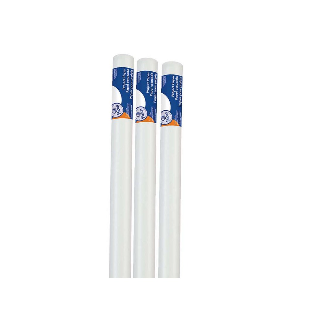 Project Paper Roll, White, 24" x 30', 3 Rolls. Picture 1