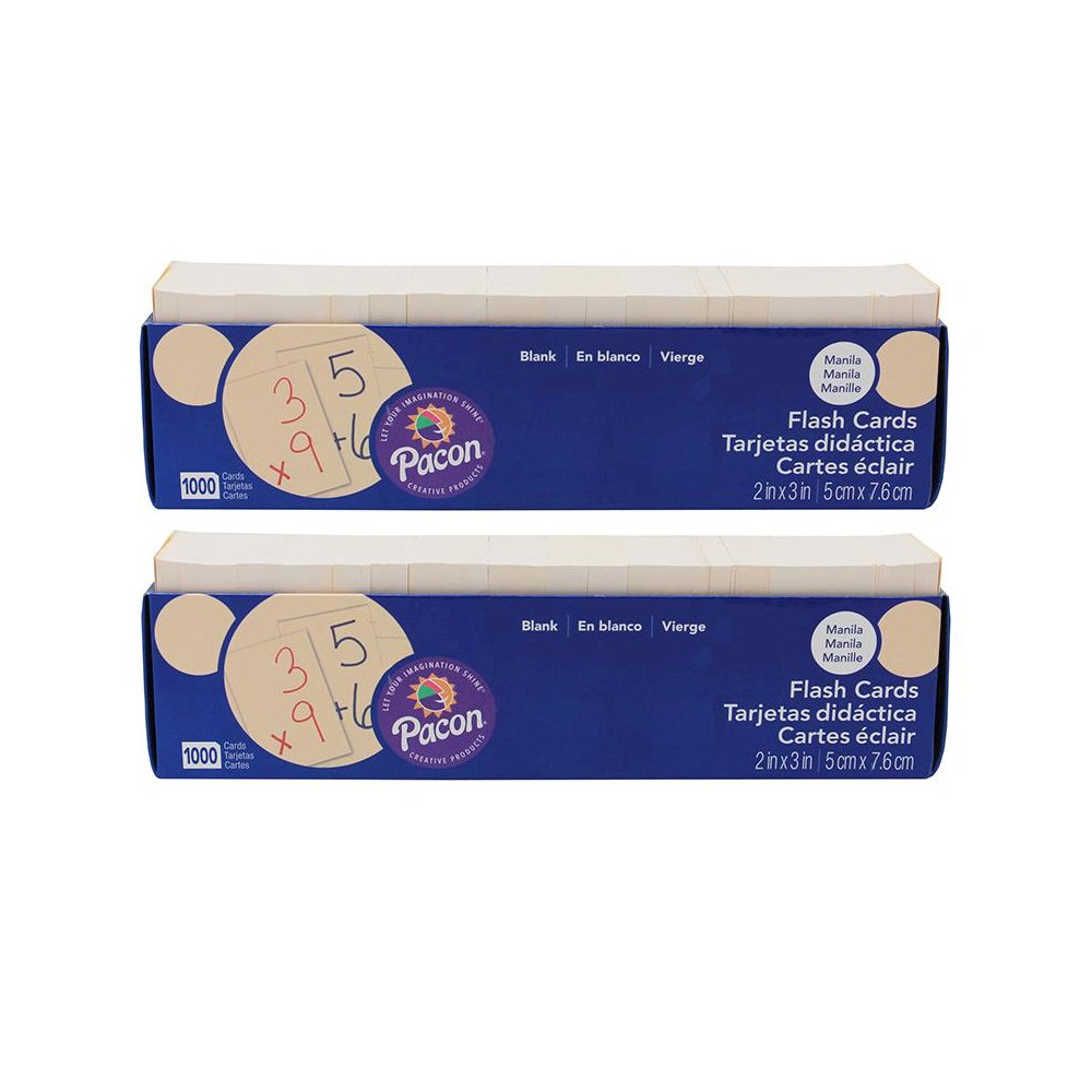 Blank Flash Card Dispenser Box, Manila, 1000 Cards Per Pack, 2 Packs. Picture 1