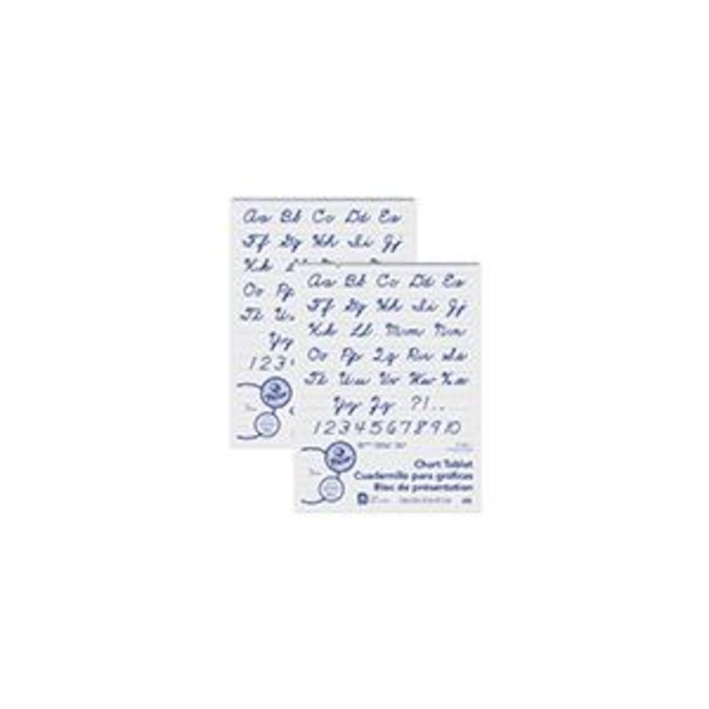 Chart Tablet, Cursive Cover, 1" Ruled, 24" x 32", 25 Sheets, 2 Tablets. Picture 1