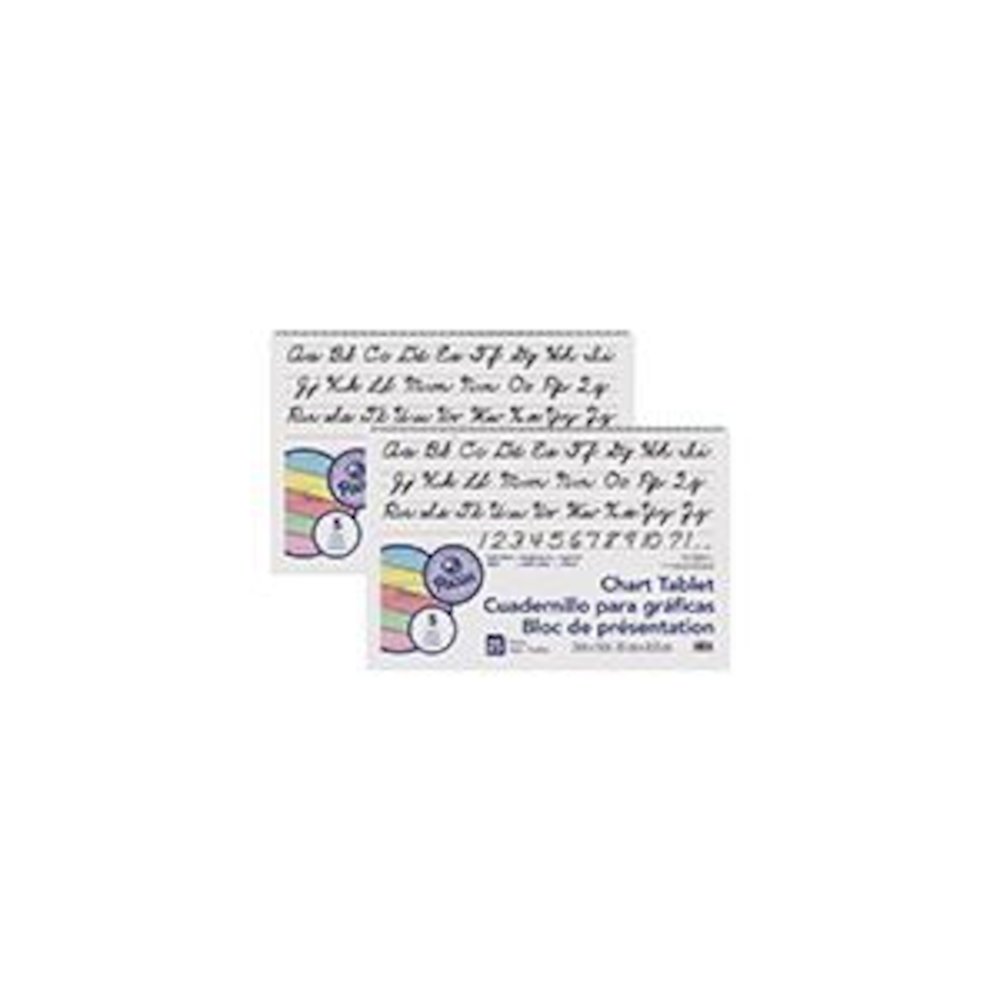Colored Paper Chart Tablet, Cursive Cover, 25 Sheets, Pack of 2. Picture 1
