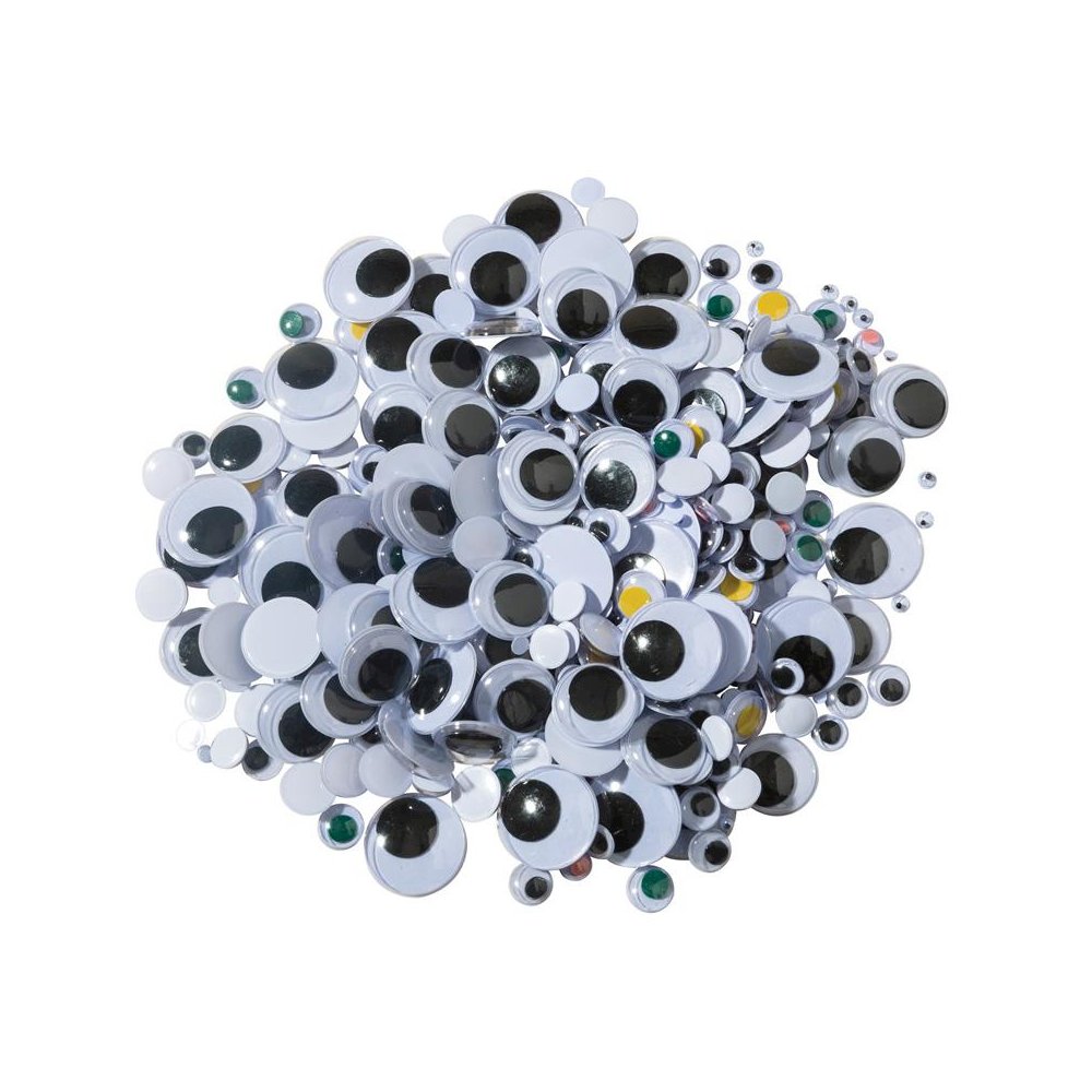 Wiggle Eyes Classroom Pack, Multi-Color, Assorted Sizes, 500 Pieces. Picture 1