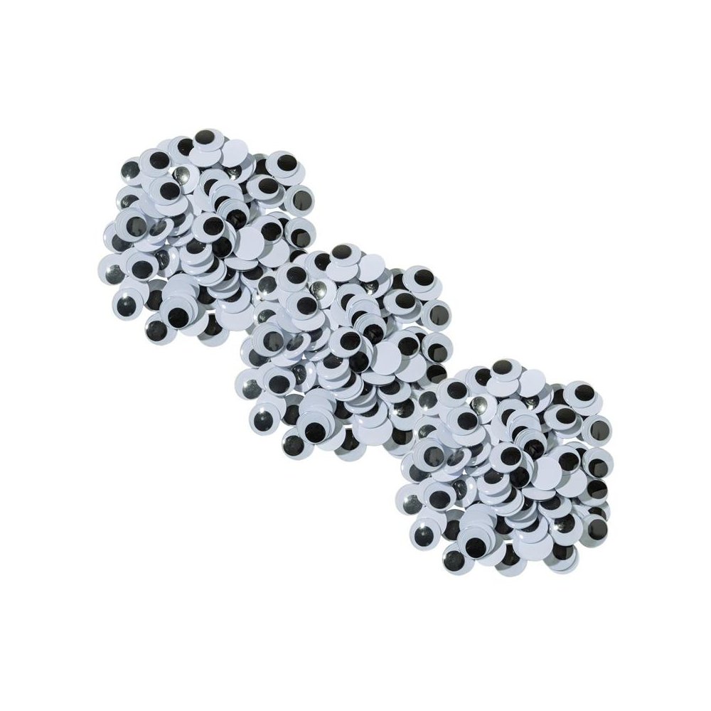 Wiggle Eyes, Black, 20 mm, 100 Per Pack, 3 Packs. Picture 1