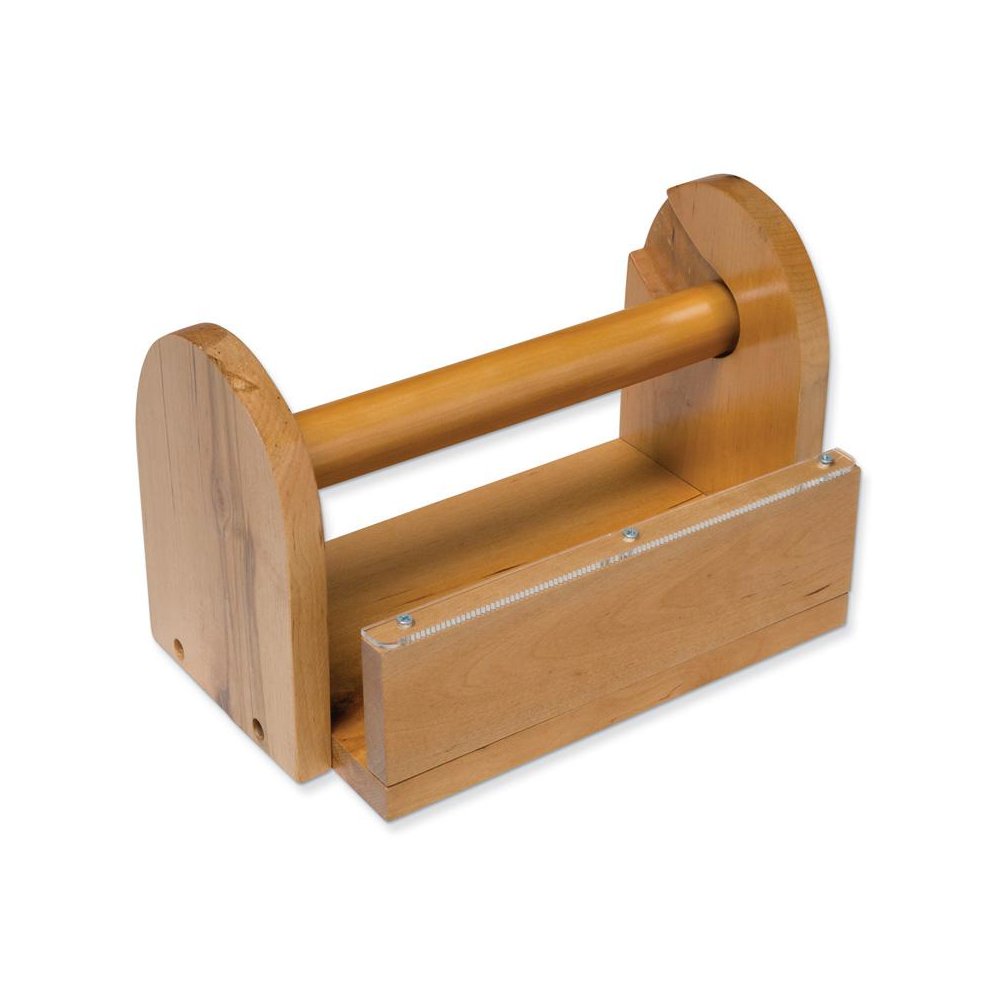 Wood Masking Tape Holder, Natural Wood, 10" x 7" x 6-5/8", 1 Piece. Picture 1
