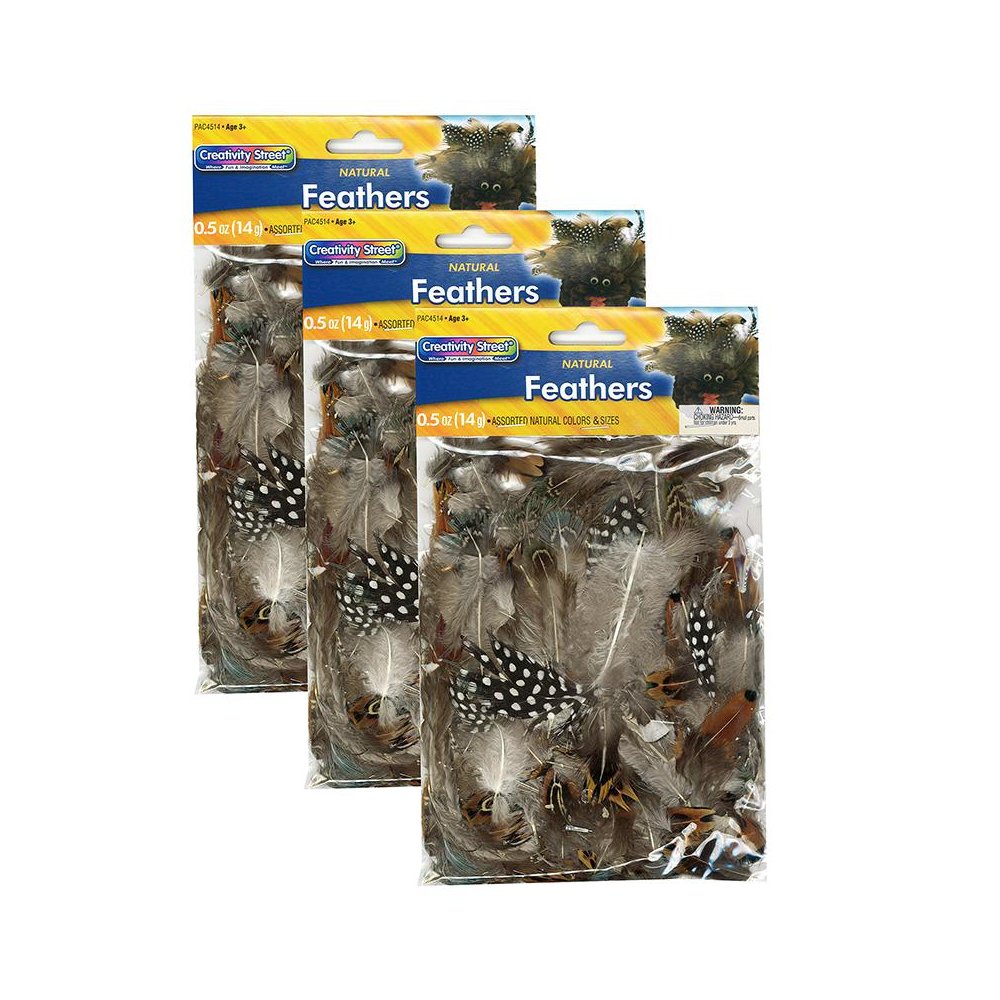 Natural Feathers, Natural Assorted Colors, Assorted Sizes, 1/2 oz.. Picture 1