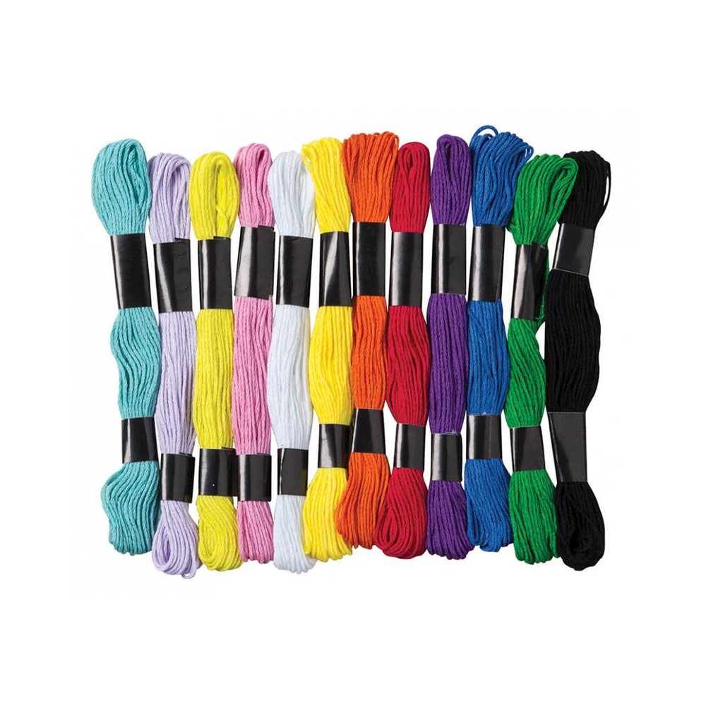 Embroidery Thread Skeins, 12 Colors, 24 Skeins Per Pack, 3 Packs. Picture 1