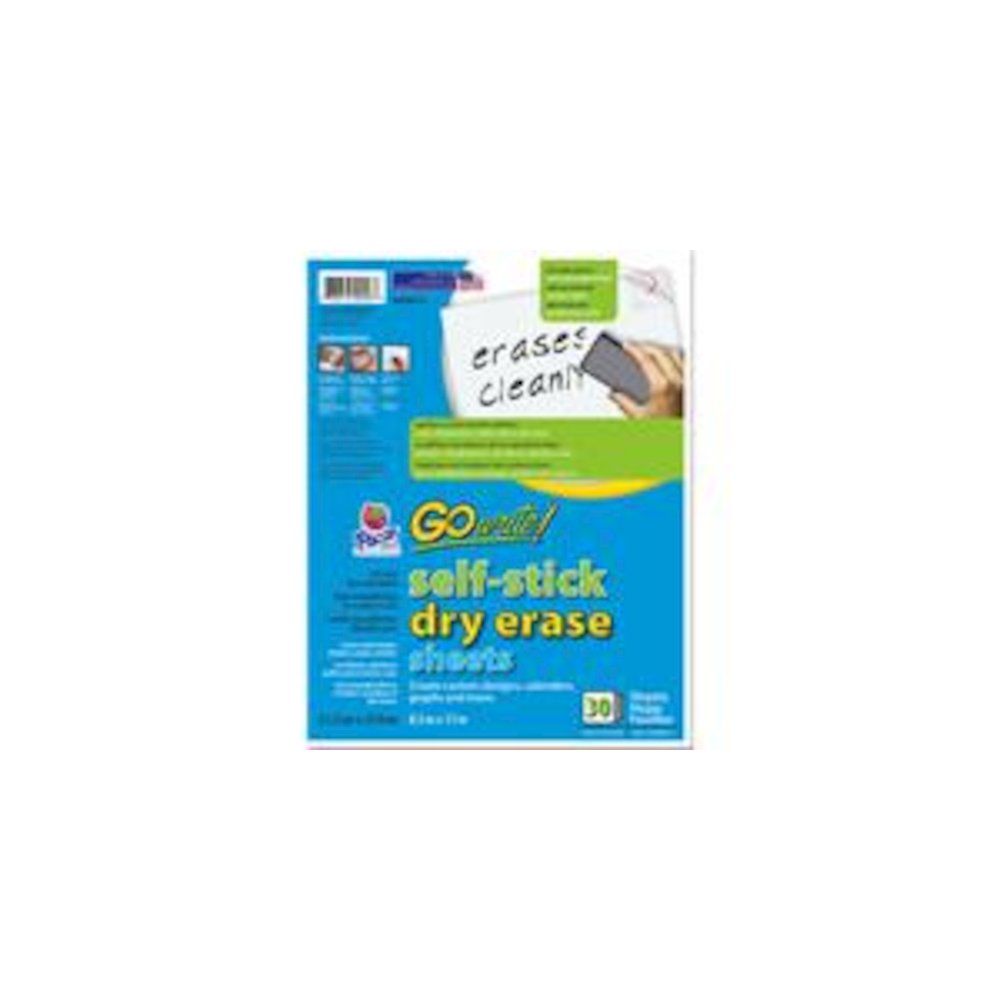 GO WRITE DRY ERASE SHEETS 30PK 8 1/2 X 11 PLAIN. Picture 2