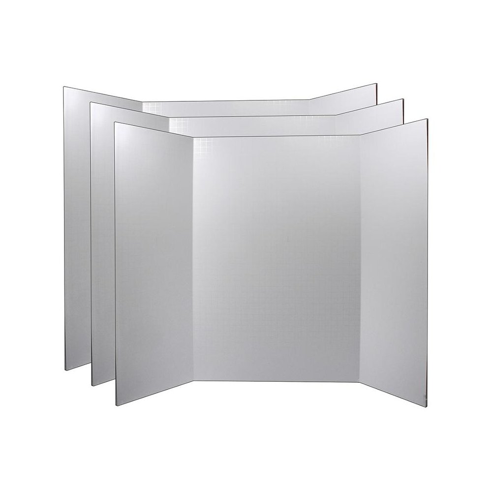 Foam Presentation Board, White, 1/2" Faint Grid 28" x 22", Pack of 3. Picture 1