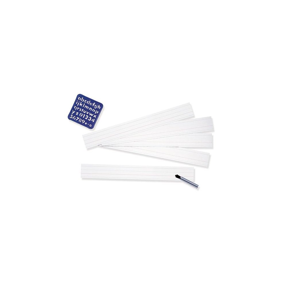 Zaner-Bloser Sentence Strips, White, 100 Strips Per Pack, 3 Packs. Picture 1