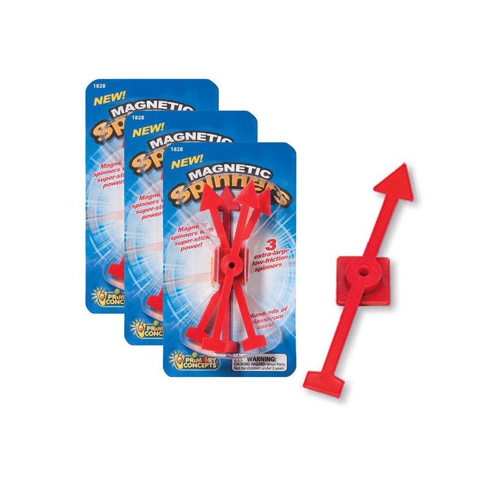 Magnetic Spinners, 3 Per Set, 3 Sets. Picture 1