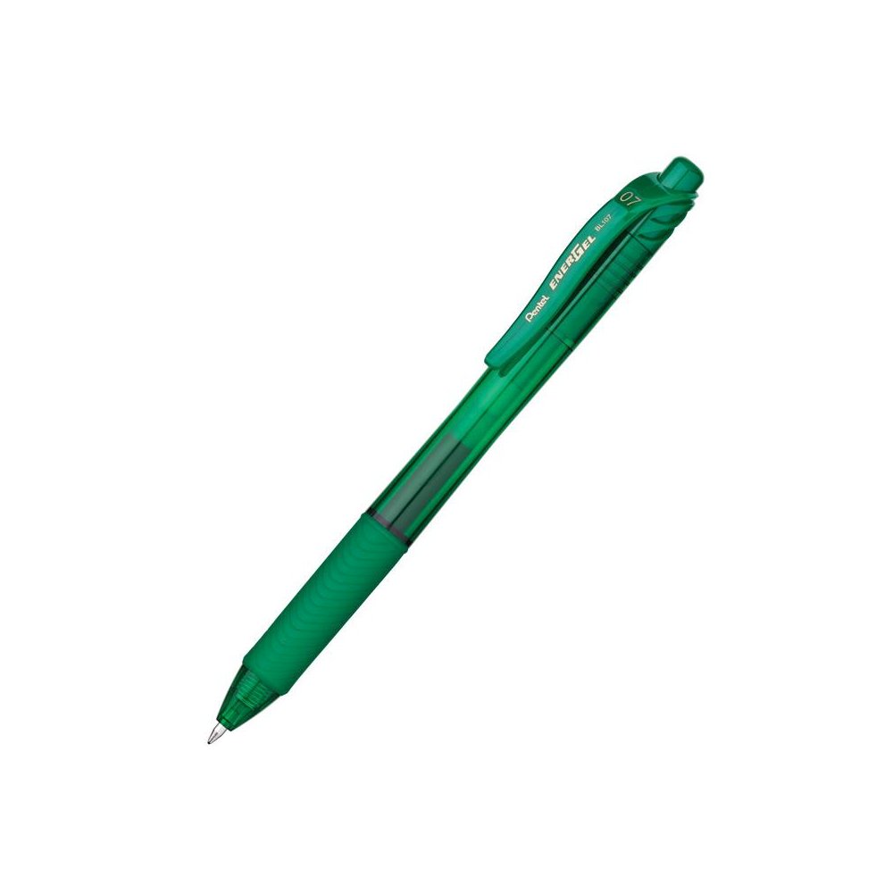 EnerGel-X Retractable Liquid Gel Pen, Green, Pack of 12. Picture 1