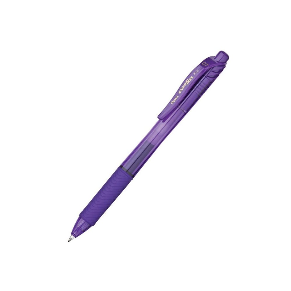 EnerGel-X Retractable Liquid Gel Pen, Violet, Pack of 12. Picture 1