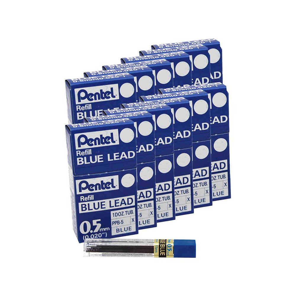 Refill Lead Blue (0.5mm) Fine, 12 Pieces Per Pack, 12 Packs. Picture 1