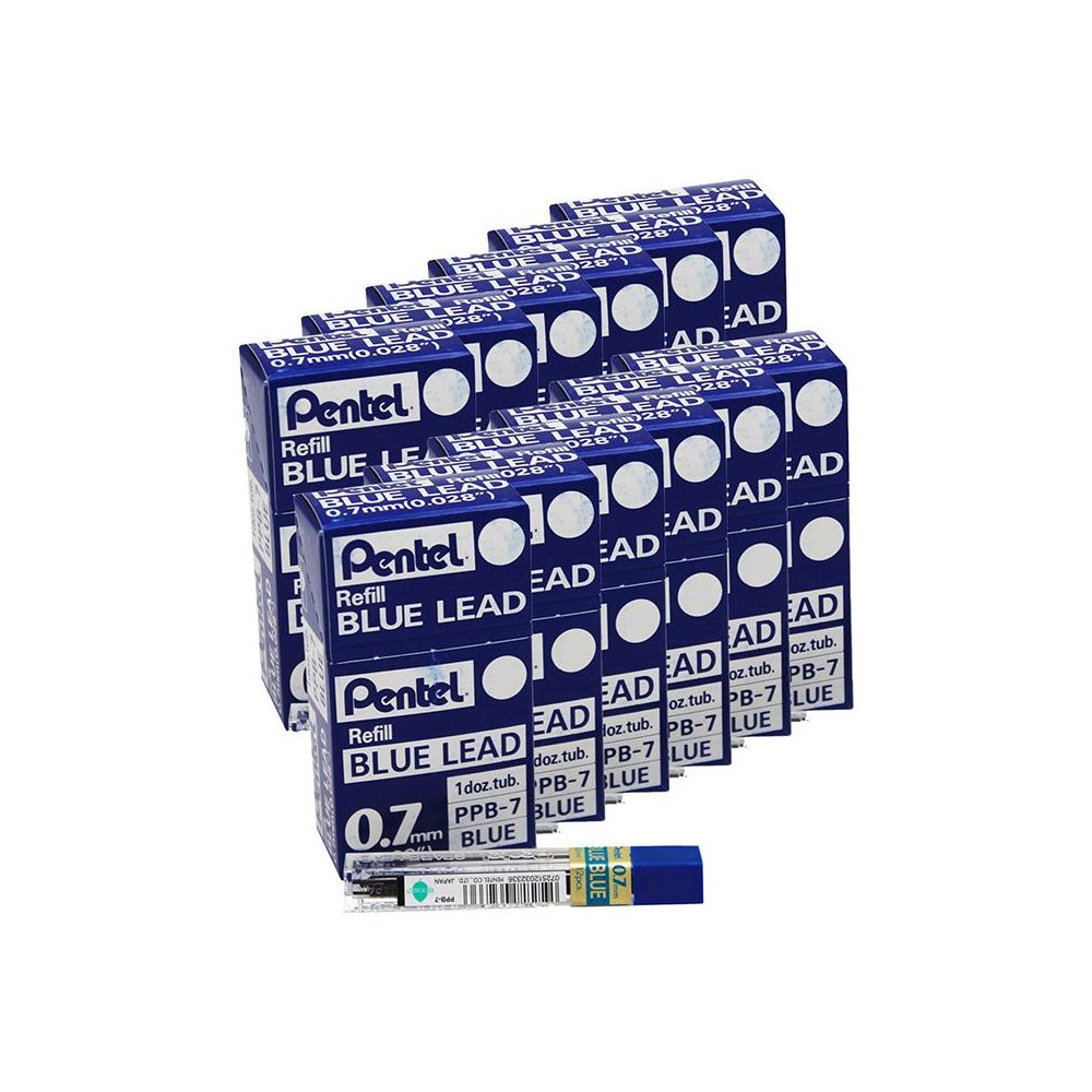 Refill Lead Blue (0.7mm) Fine, 12 Pieces Per Pack, 12 Packs. Picture 1