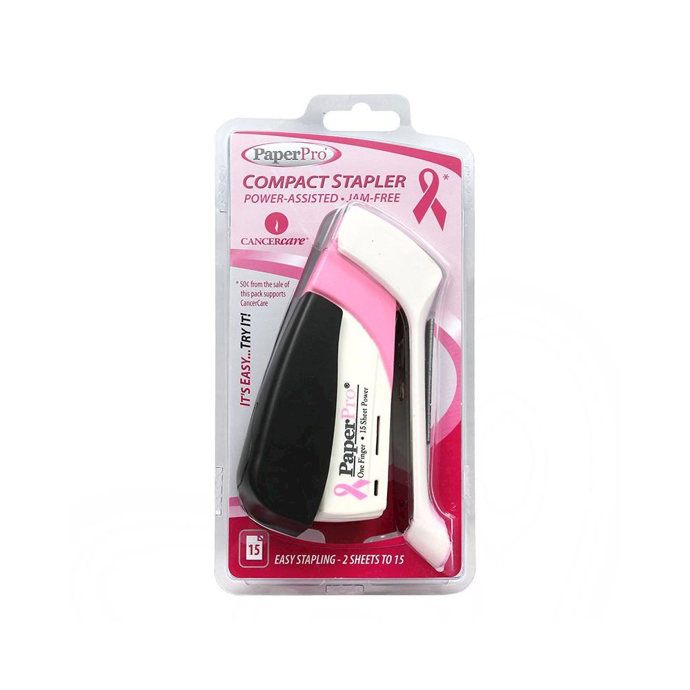 PAPERPRO COMPACT PINK RIBBON STAPLER. Picture 1
