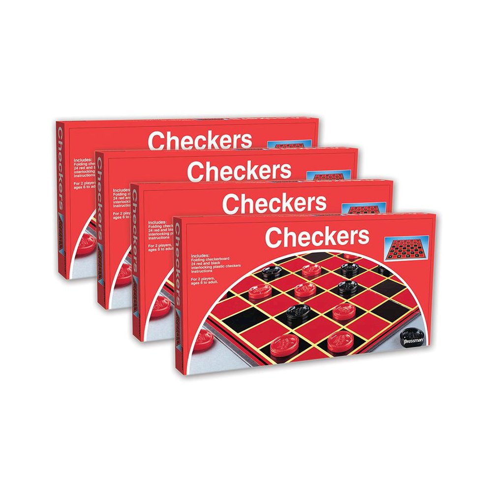 Checkers Game, Pack of 4. Picture 1